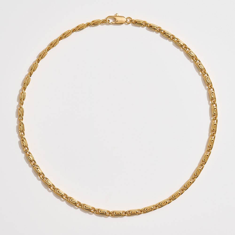 Gold Dipped Byzantine Chain Necklace