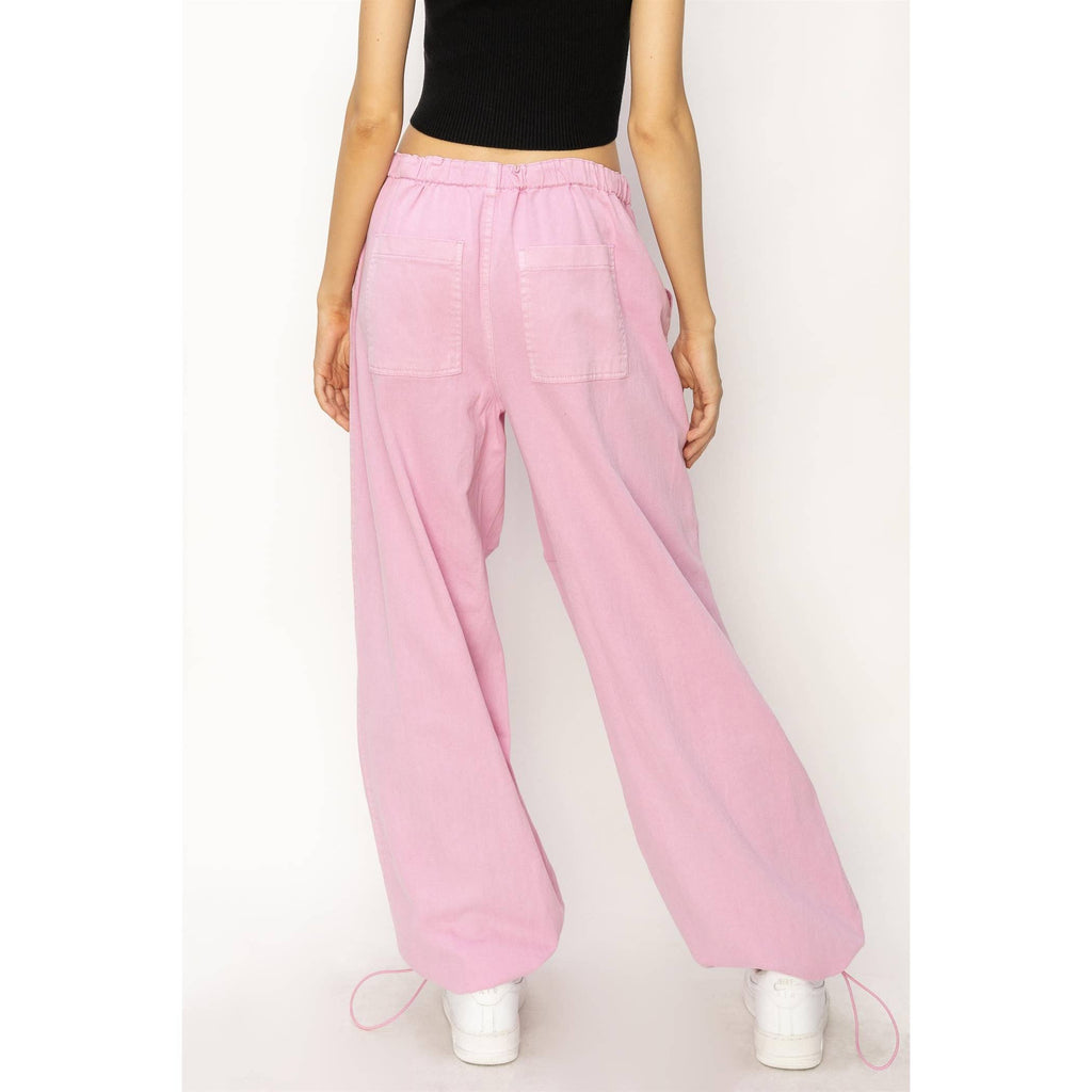 Mid Rise Parachute Pants: COBALT / S-M-L(2-2-2)