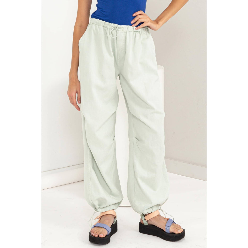 Mid Rise Parachute Pants: COBALT / S-M-L(2-2-2)