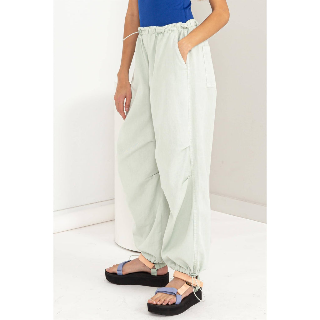 Mid Rise Parachute Pants: COBALT / S-M-L(2-2-2)