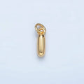 16K Gold Filled 10mm Initial Letter Chubby Balloon Mini Charm | A1591 - A1603: Letter I