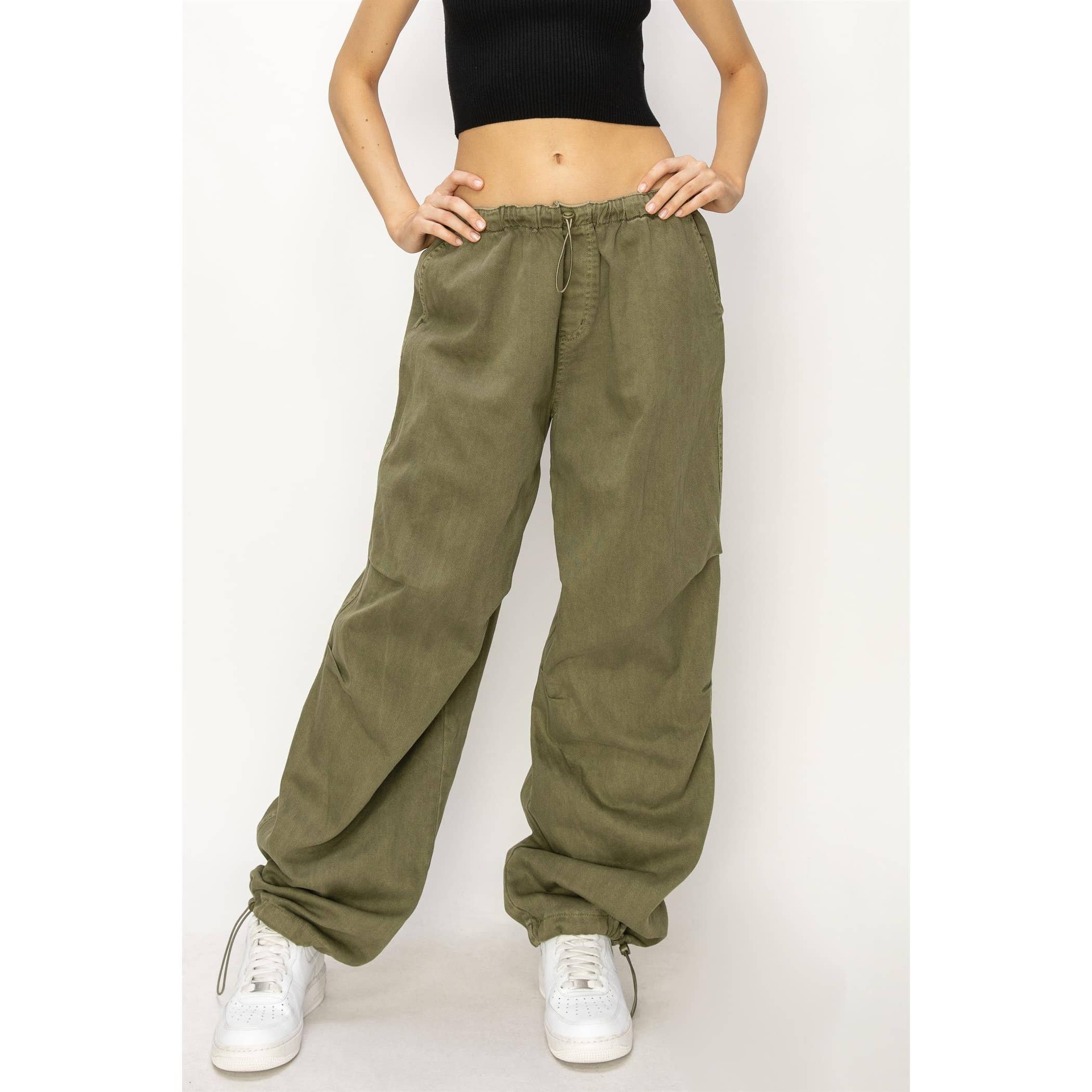 Mid Rise Parachute Pants: COBALT / S-M-L(2-2-2)