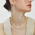Gold Dipped Classic Rope Chain Necklace: 16 INCHES