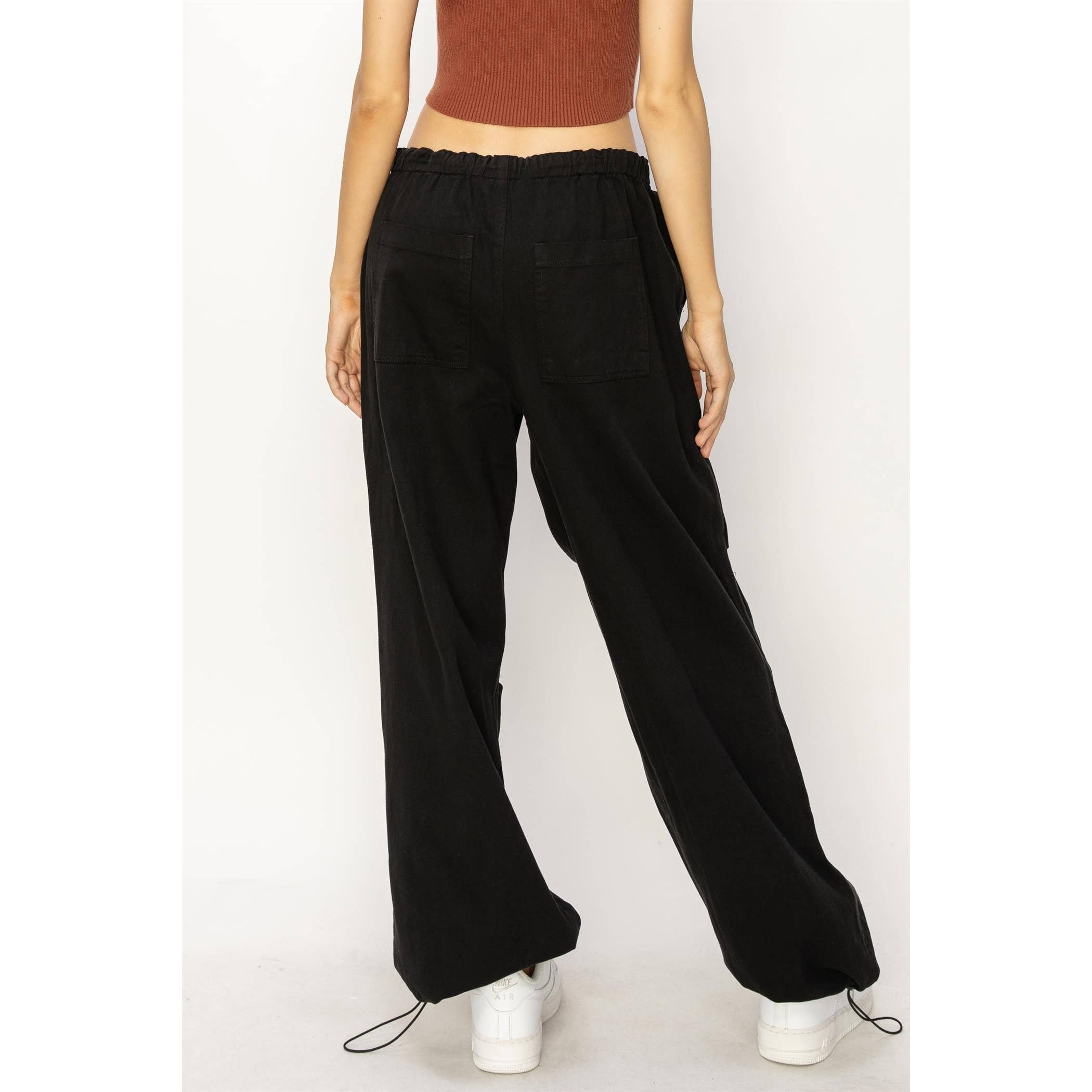 Mid Rise Parachute Pants: COBALT / S-M-L(2-2-2)