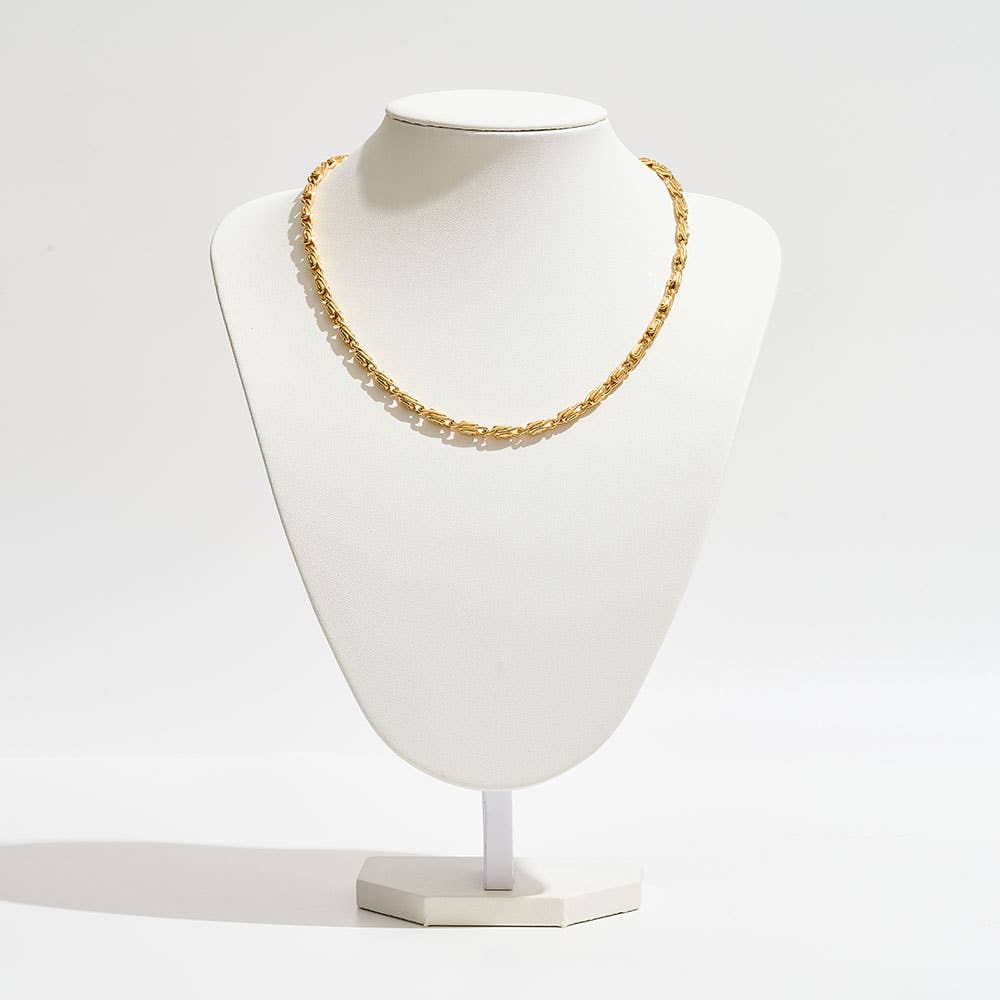 Gold Dipped Byzantine Chain Necklace
