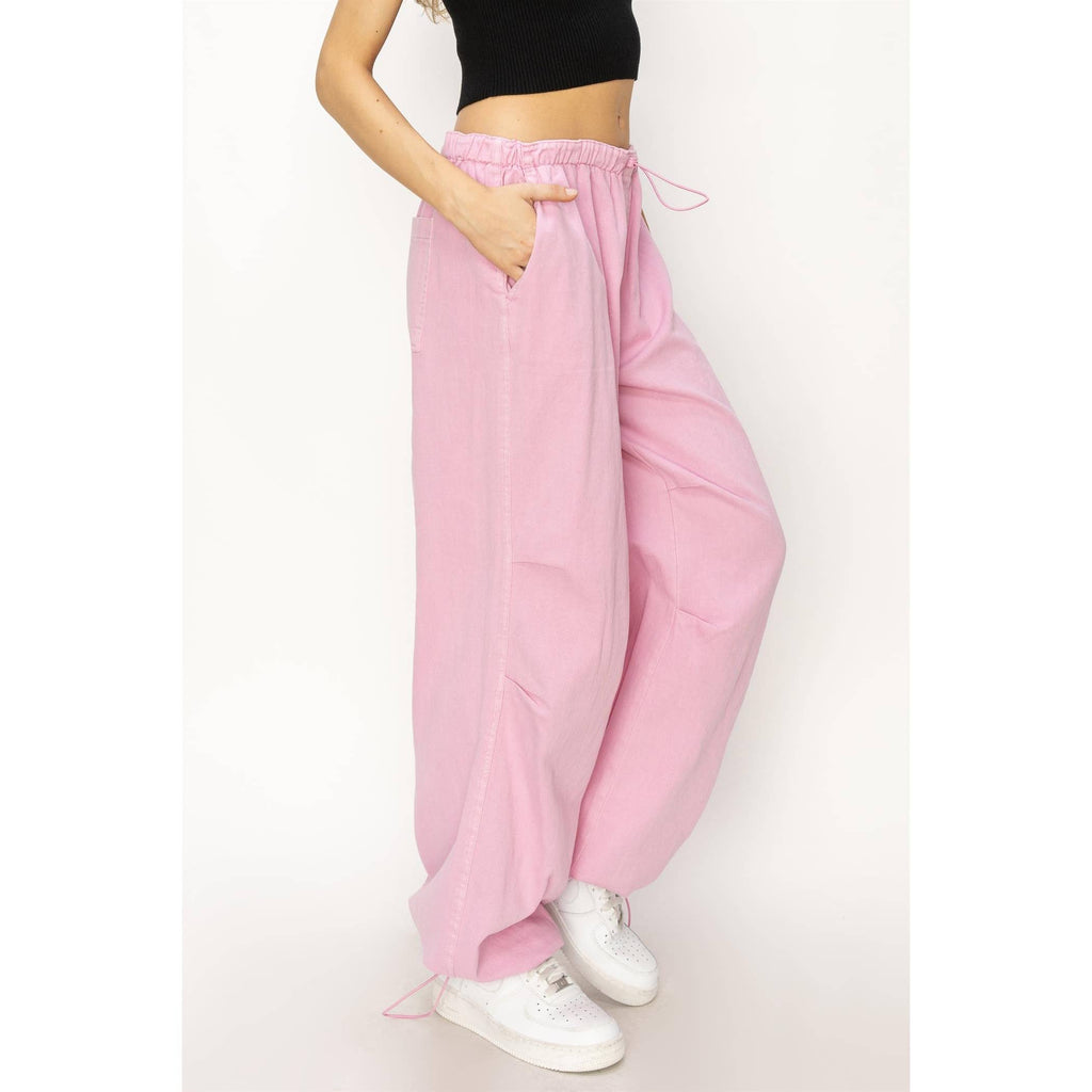Mid Rise Parachute Pants: COBALT / S-M-L(2-2-2)