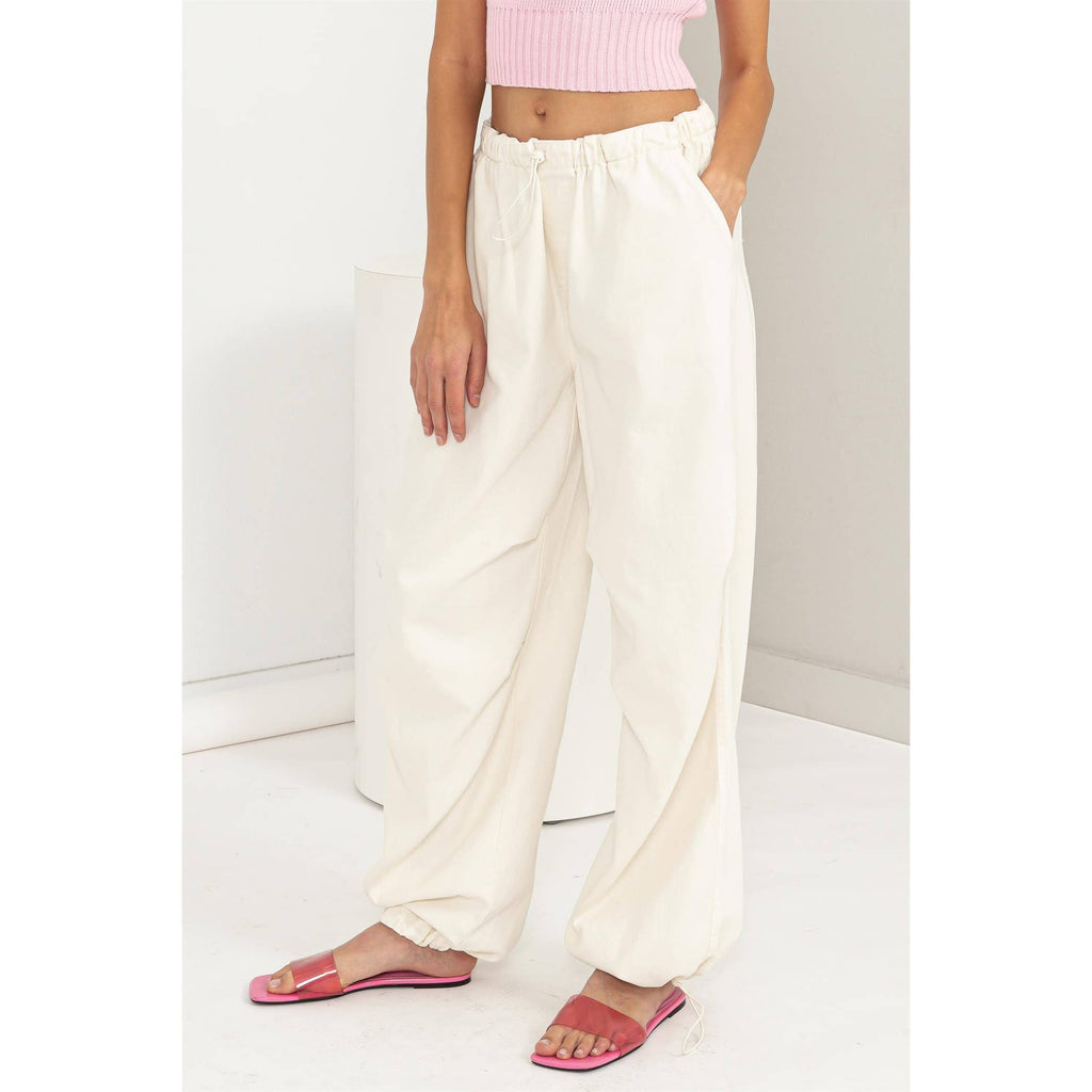 Mid Rise Parachute Pants: COBALT / S-M-L(2-2-2)