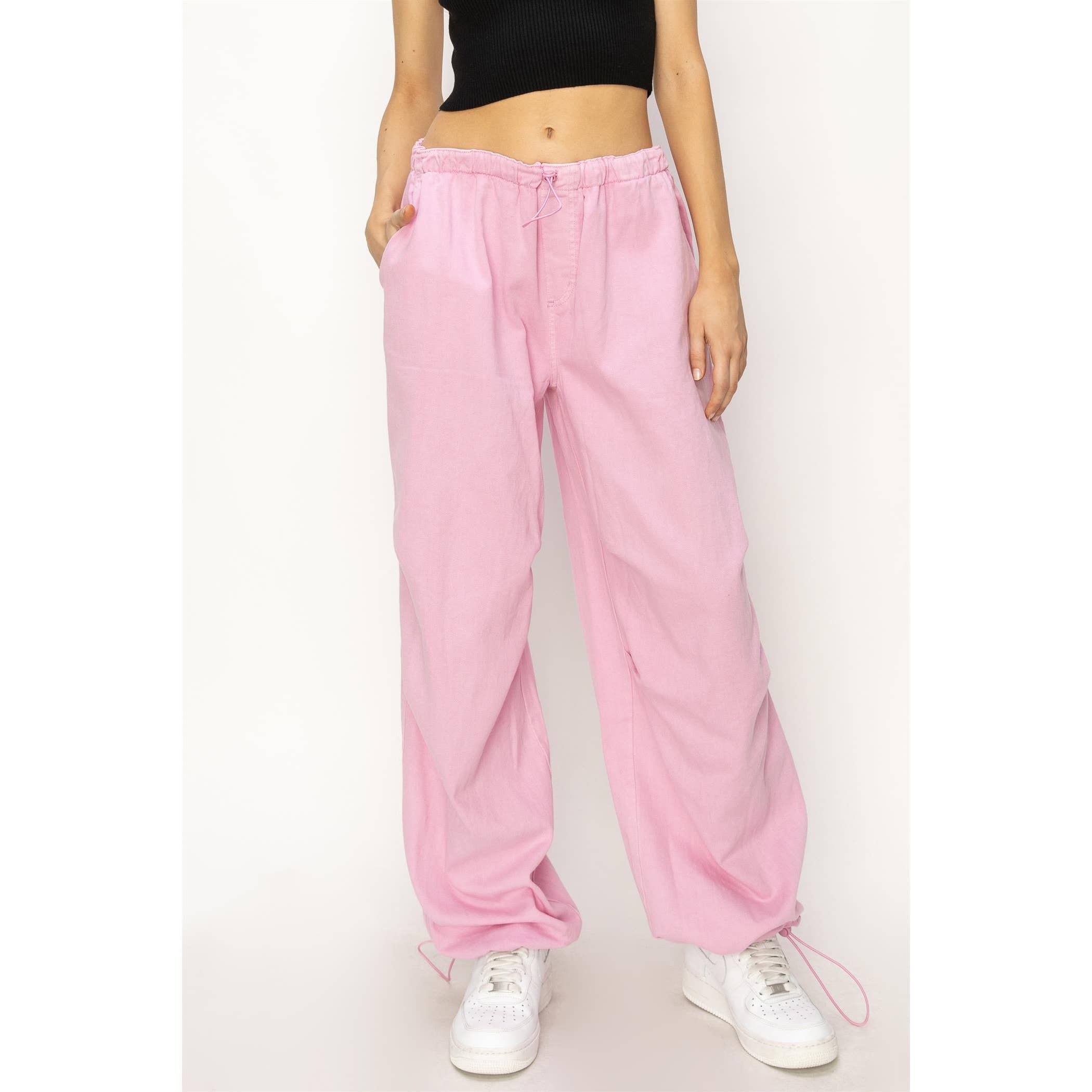Mid Rise Parachute Pants: COBALT / S-M-L(2-2-2)